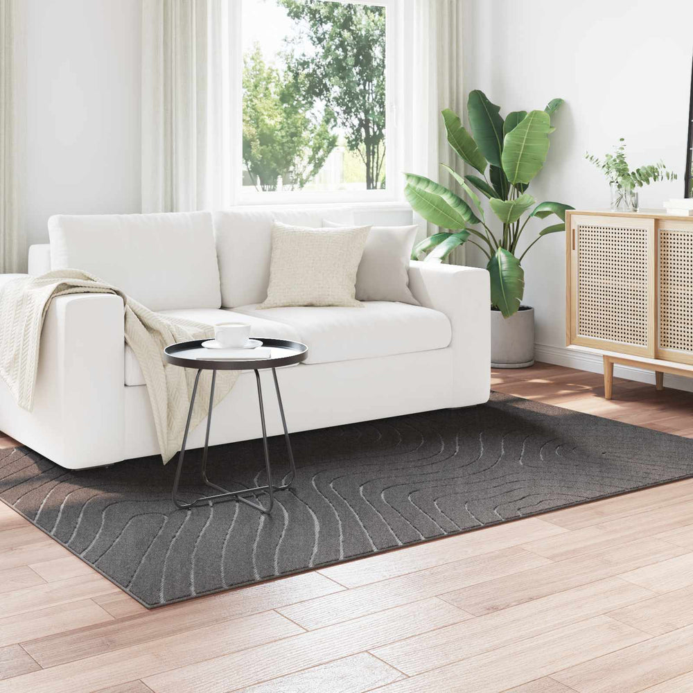 Vidaxl vloerkleden rechthoekig huarte antraciet 200 x 140 cm polyester
