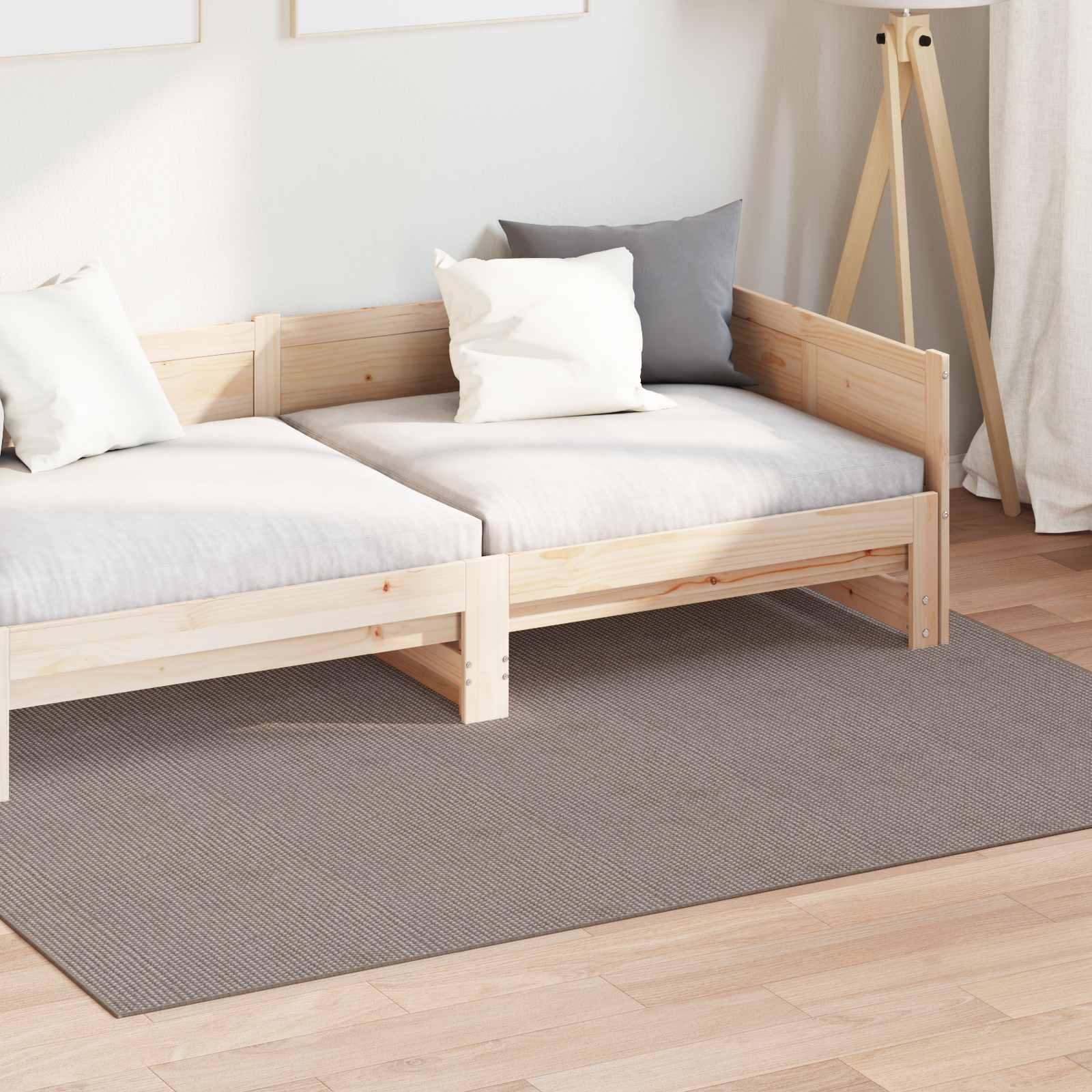 Vidaxl binnen kleed lugo taupe 160 x 230 cm polyester