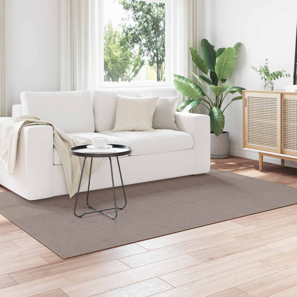 Vidaxl binnen kleed lugo taupe 160 x 230 cm polyester