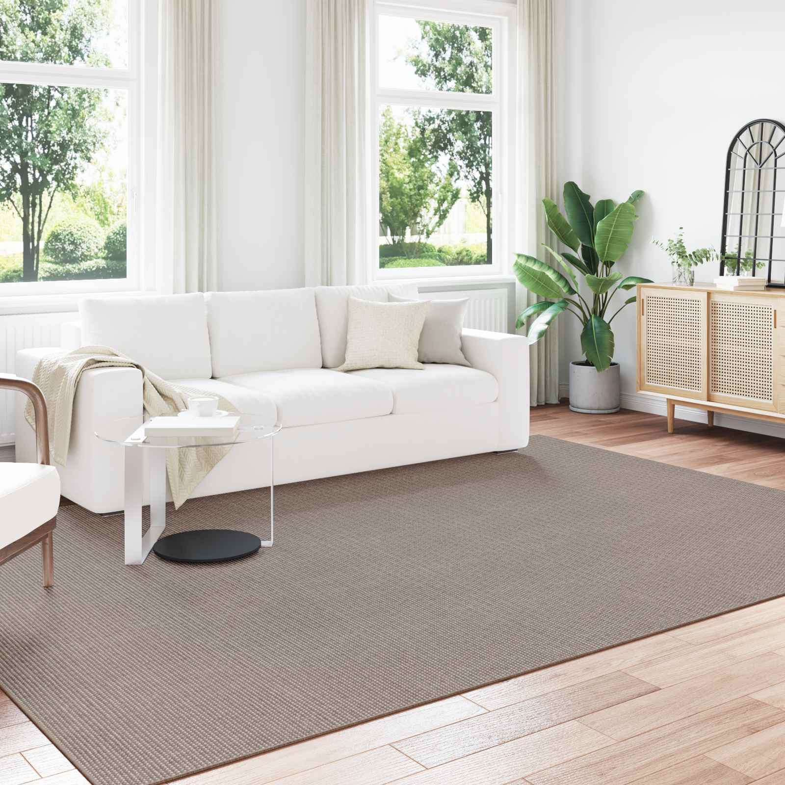 Vidaxl vloerkleden huarte crème en taupe 280 x 200 cm polyester