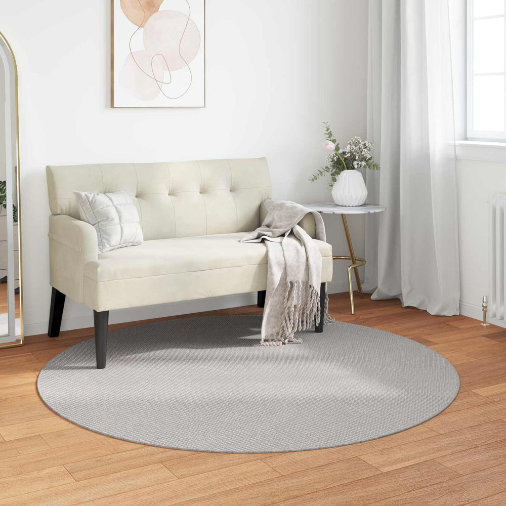 Vidaxl vloerkleden rond huarte crème en grijs ø 160 cm polyester