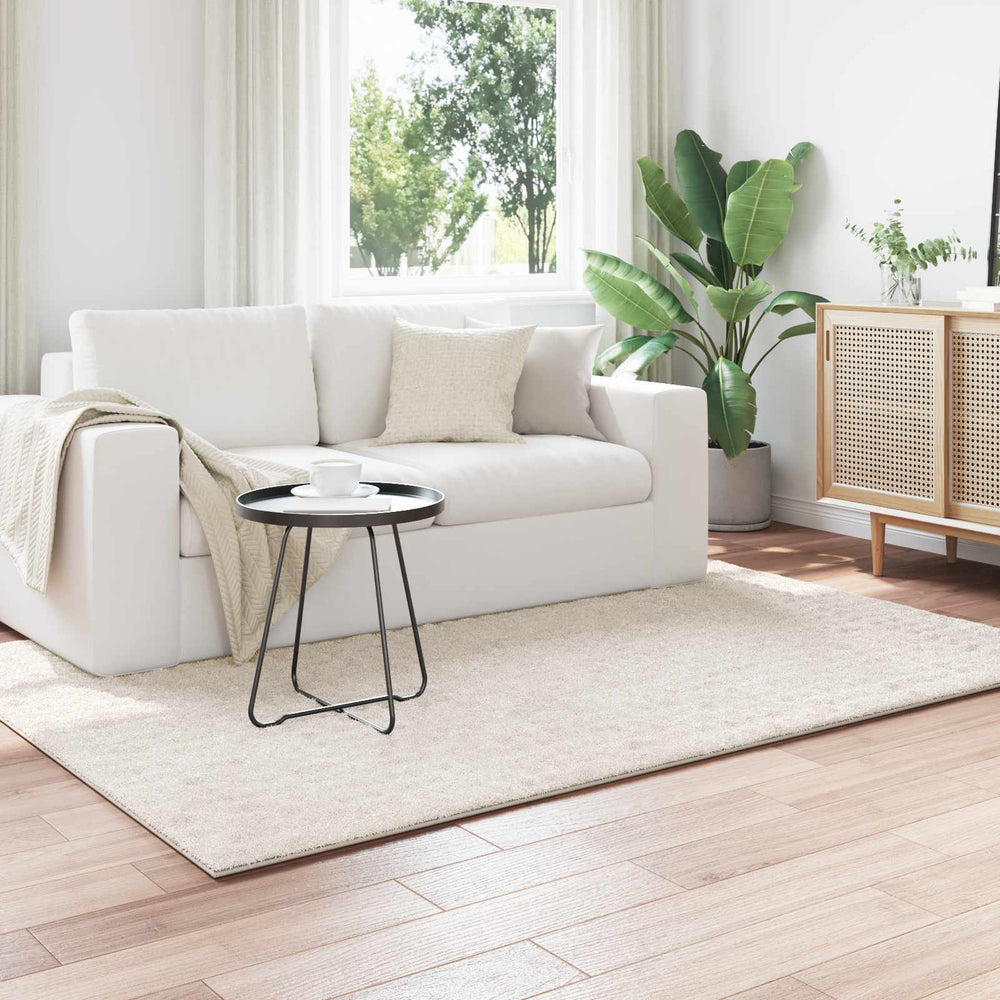 Vidaxl vloerkleden rechthoekig huarte crème 170 x 120 cm polyester