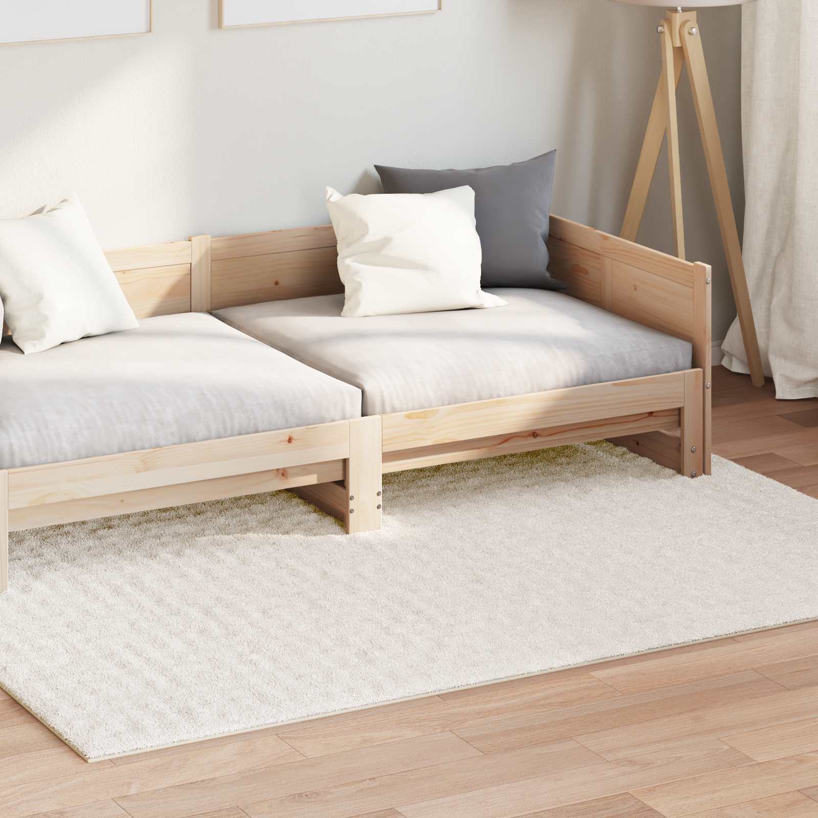Vidaxl vloerkleden rechthoekig huarte crème 170 x 120 cm polyester
