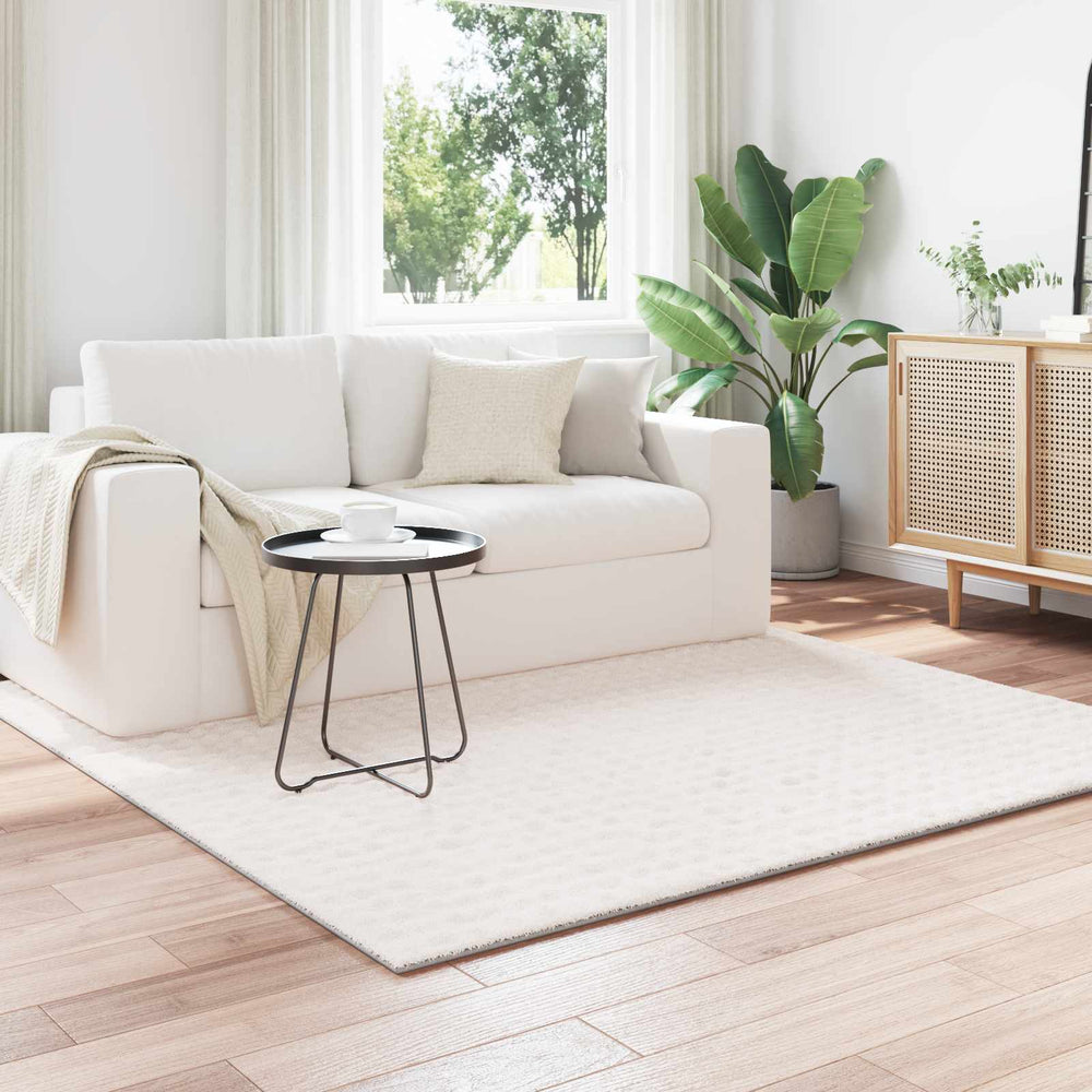 Vidaxl vloerkleden vierkant huarte crème 200 x 200 cm polyester