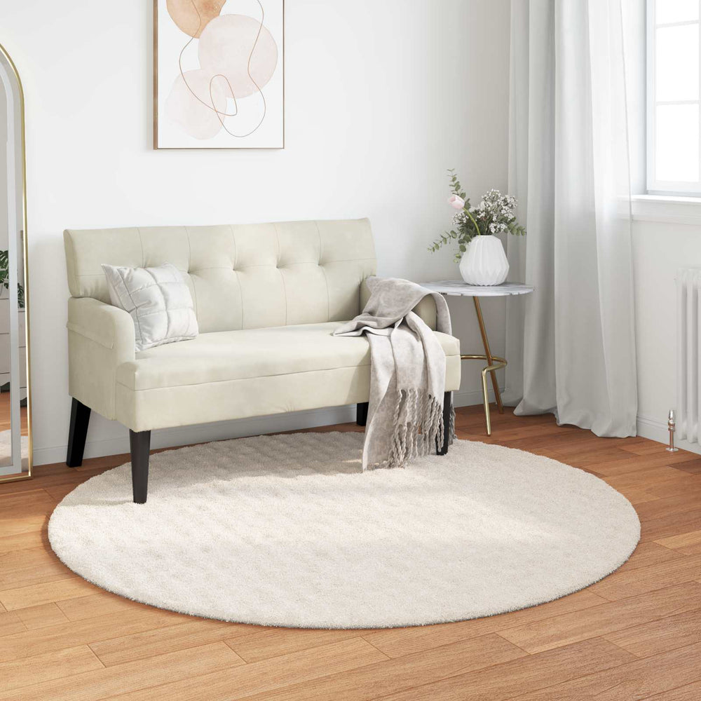Vidaxl vloerkleden rond huarte crème ø 200 cm polyester