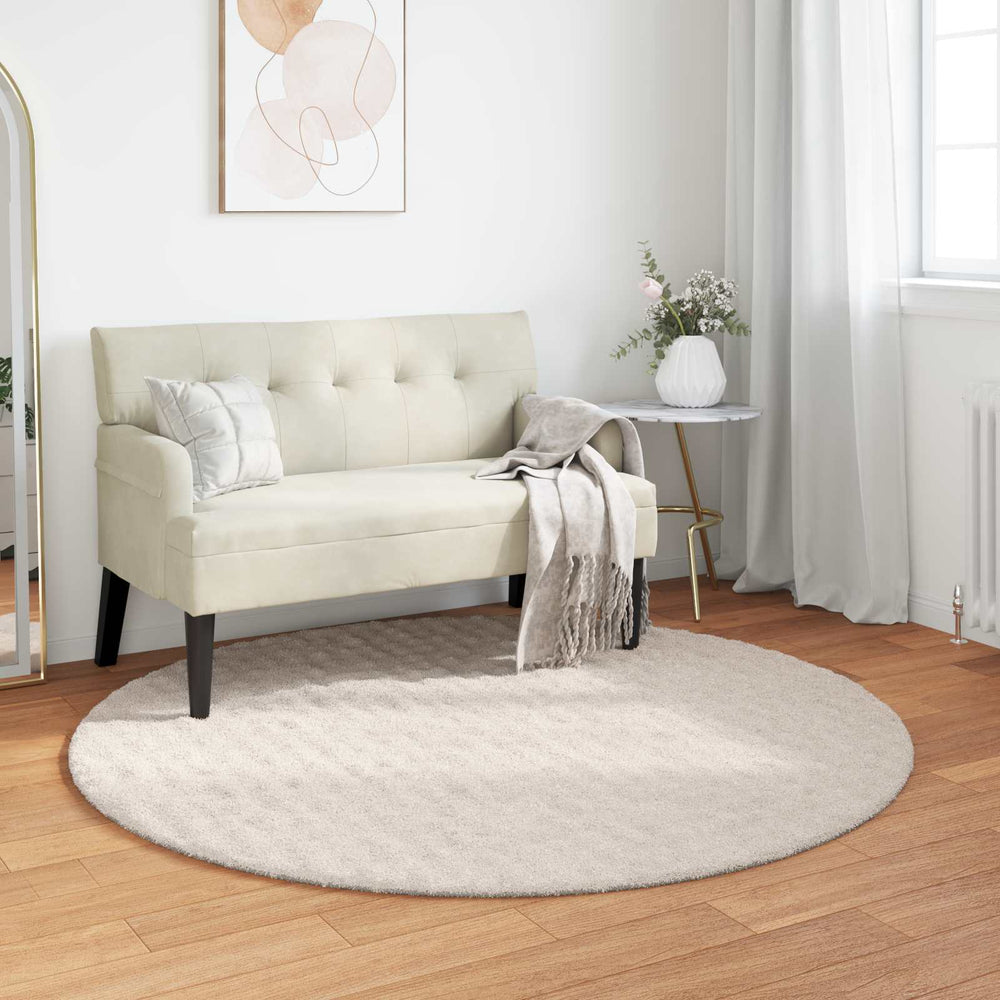 Vidaxl vloerkleden rond huarte beige ø 120 cm polyester