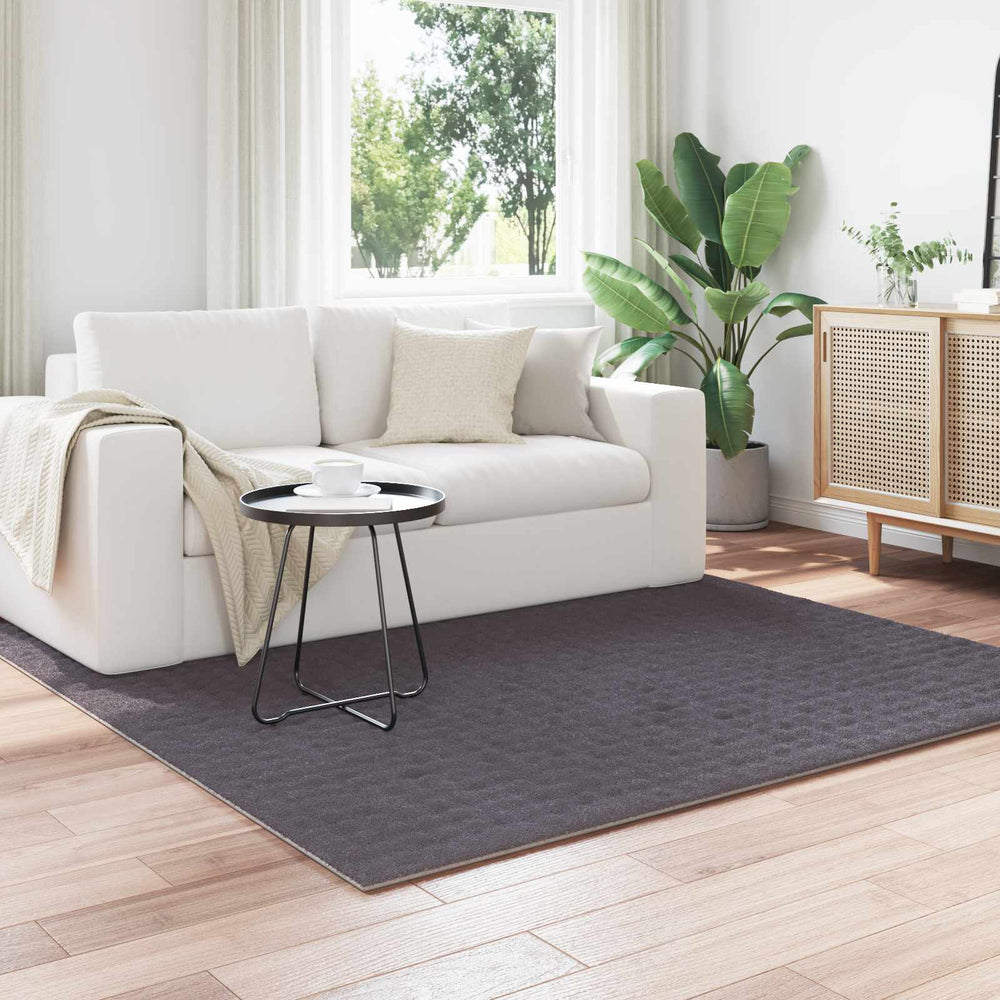 Vidaxl vloerkleden vierkant huarte antraciet 120 x 120 cm polyester