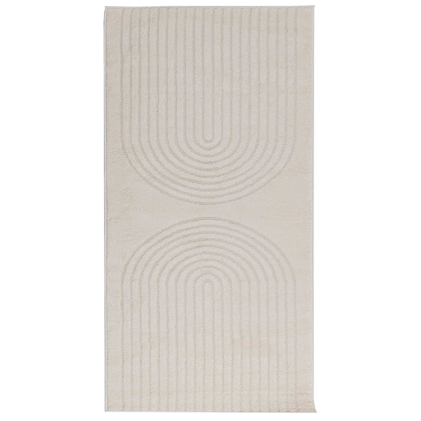 Vidaxl vloerkleden rechthoekig huarte crème 200 x 80 cm polyester