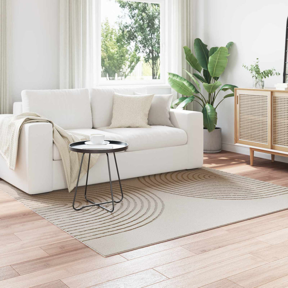 Vidaxl vloerkleden vierkant huarte crème 200 x 200 cm polyester
