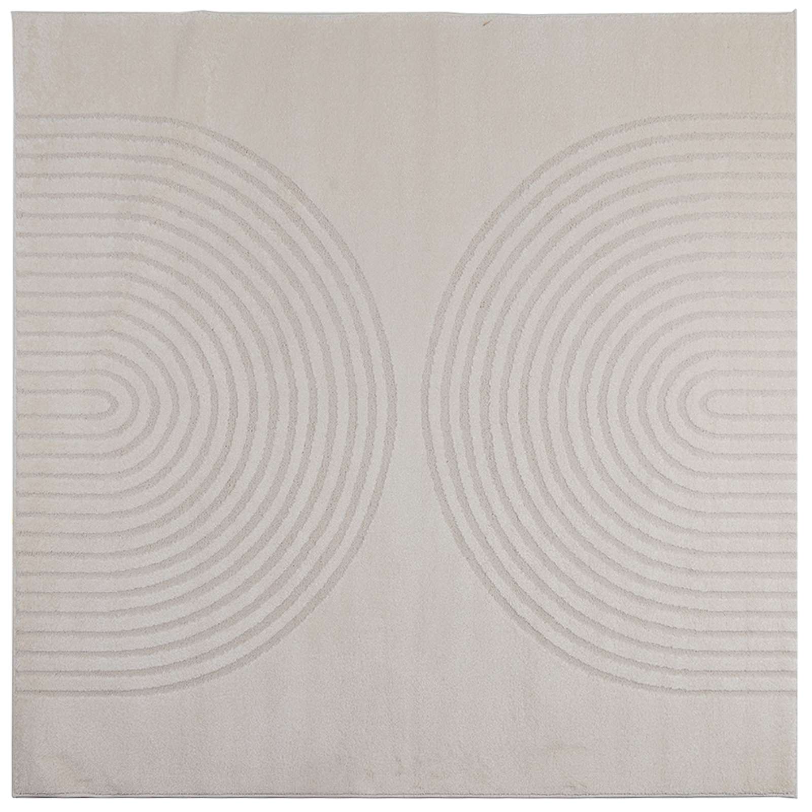 Vidaxl vloerkleden vierkant huarte crème 240 x 240 cm polyester