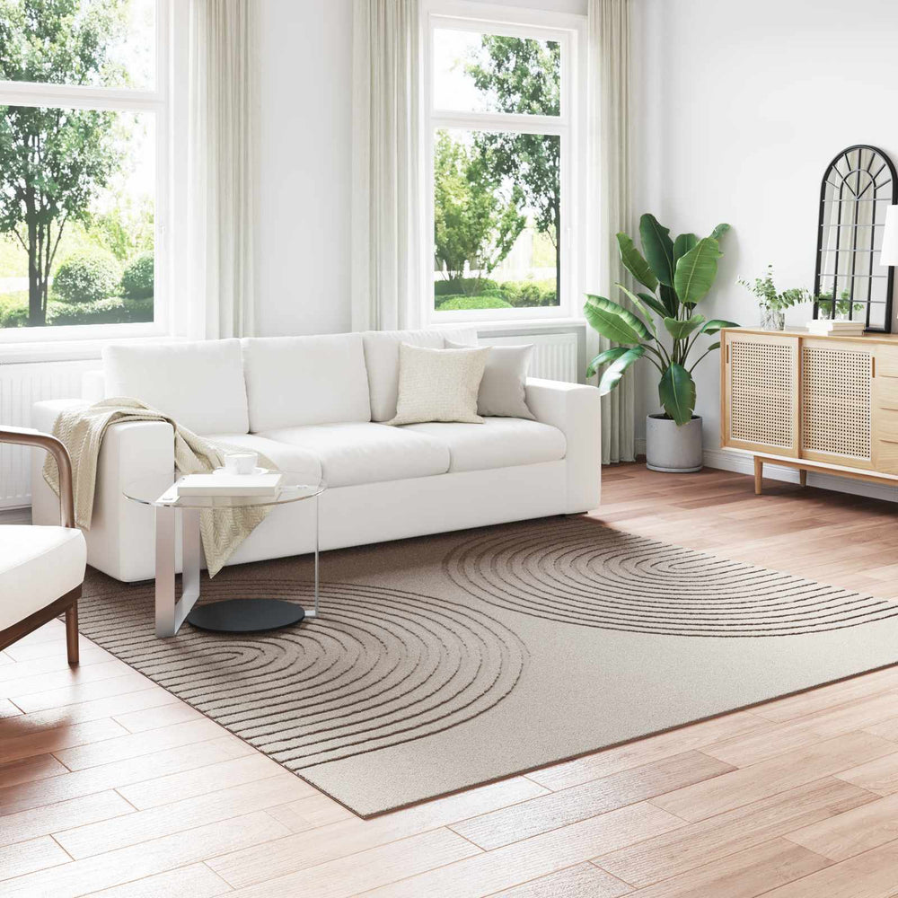 Vidaxl vloerkleden vierkant huarte beige 240 x 240 cm polyester