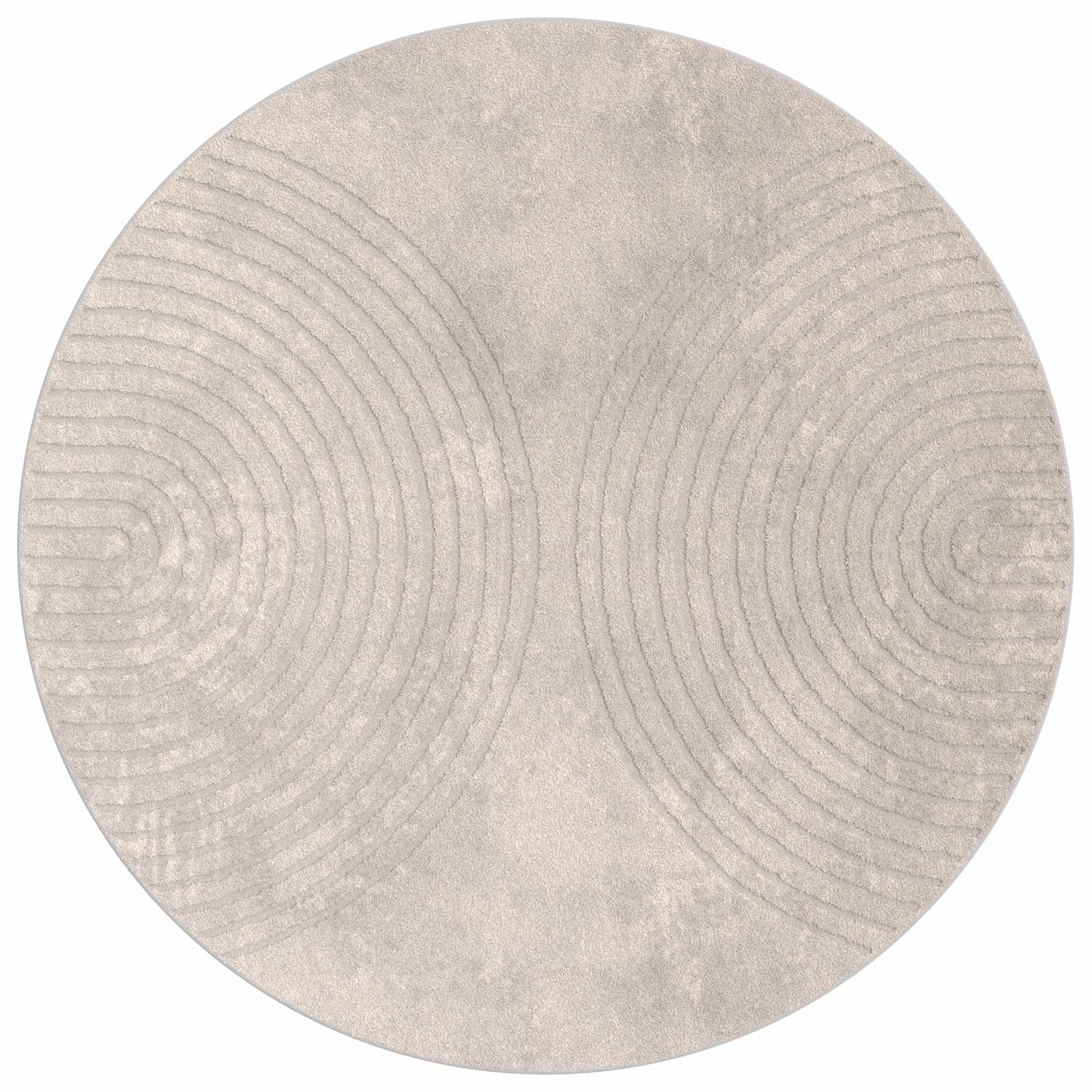 Vidaxl vloerkleden rond huarte beige ø 120 cm polyester