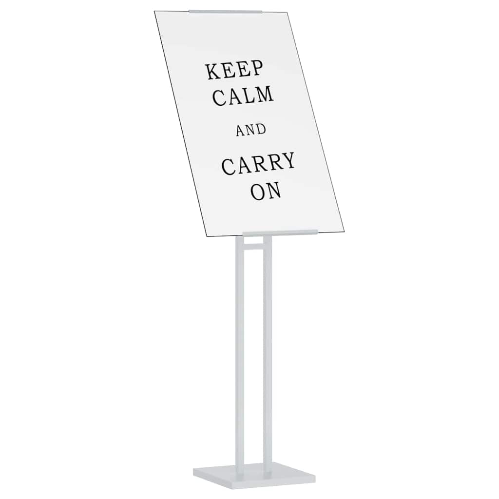 Vidaxl beurs displays 2 pcs wit 26,5 x 26,5 x 150 cm staal