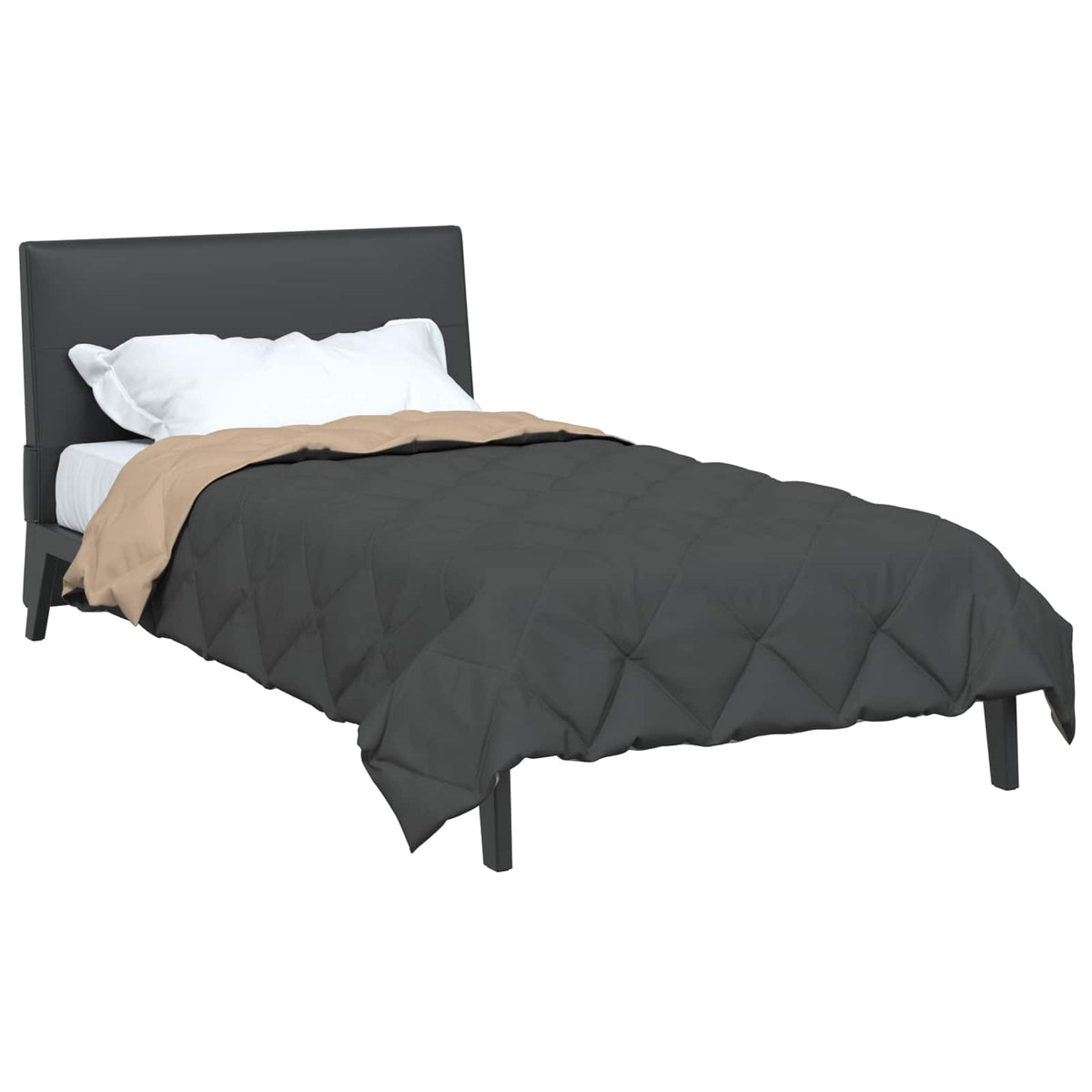 Vidaxl zomerdekbed 220 x 135 cm zomer 200 gsm antraciet en taupe