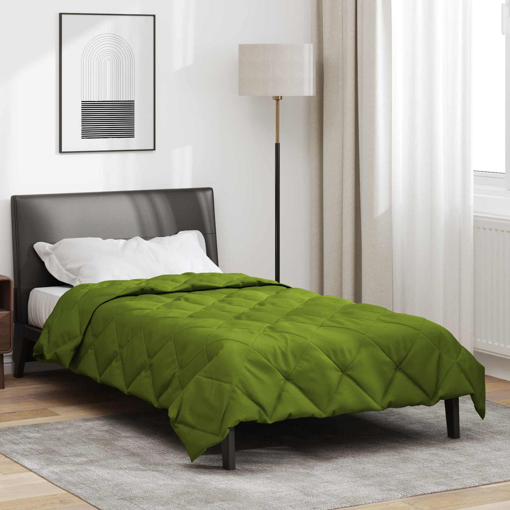 Vidaxl zomer dekbed groen 220 x 155 cm microfiber