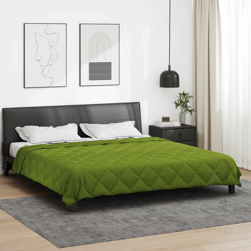 Vidaxl zomer dekbed groen 220 x 240 cm microfiber