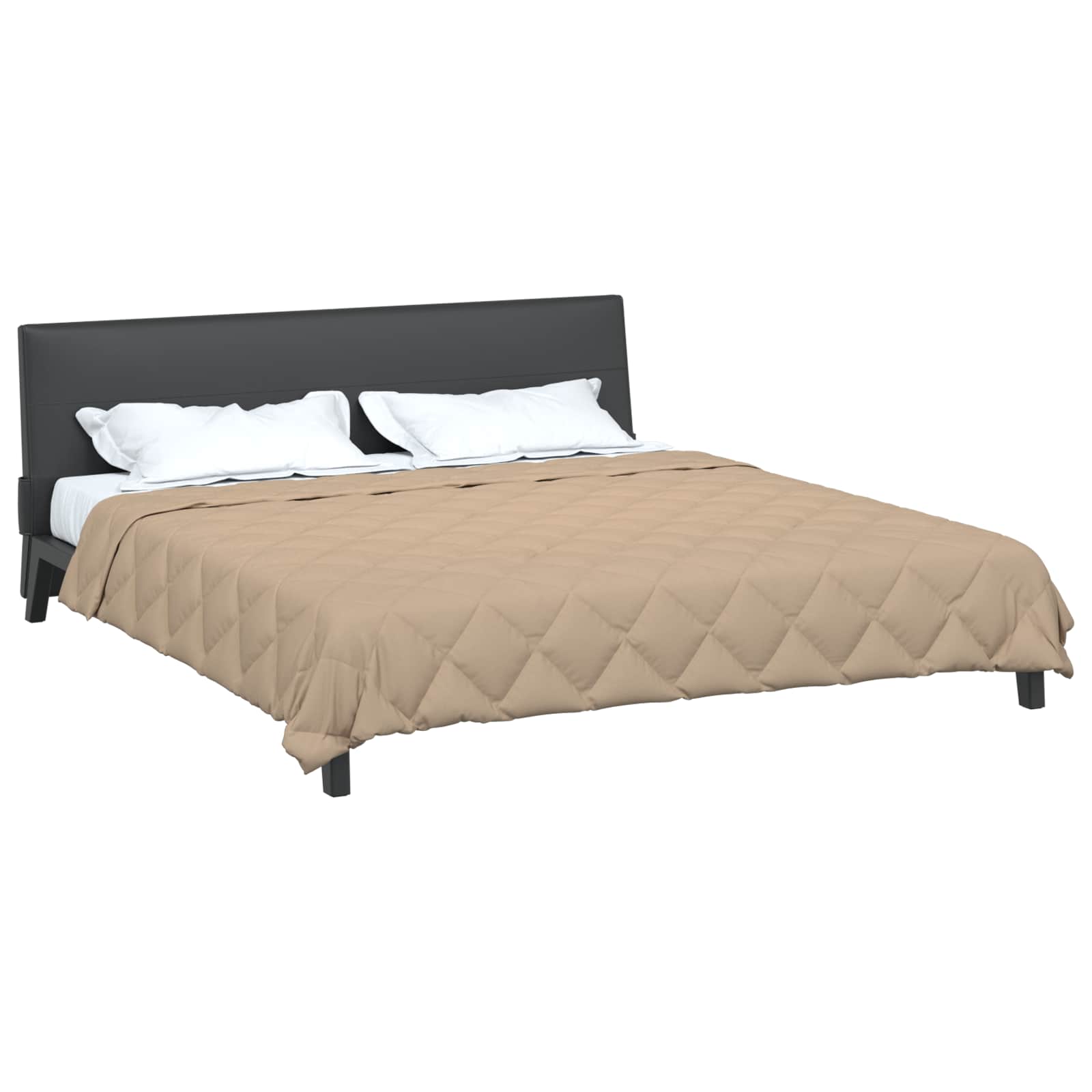 Vidaxl zomer dekbed taupe 220 x 200 cm microfiber