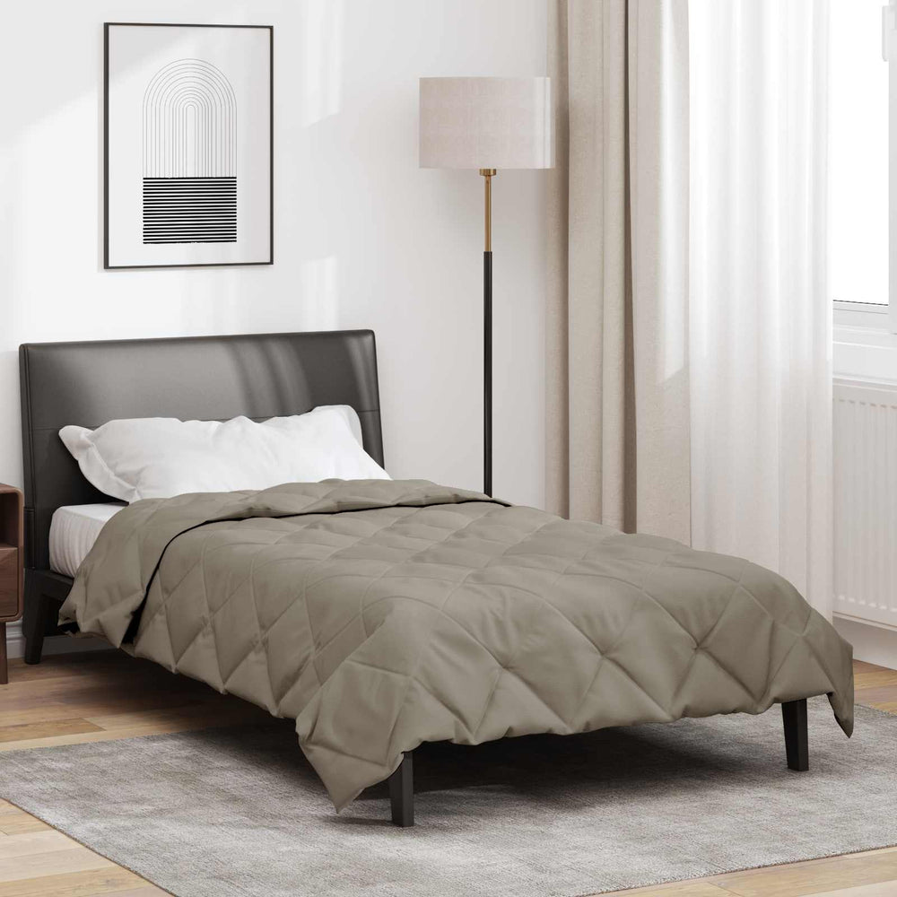 Vidaxl zomer dekbed lichtgrijs 220 x 140 cm microfiber