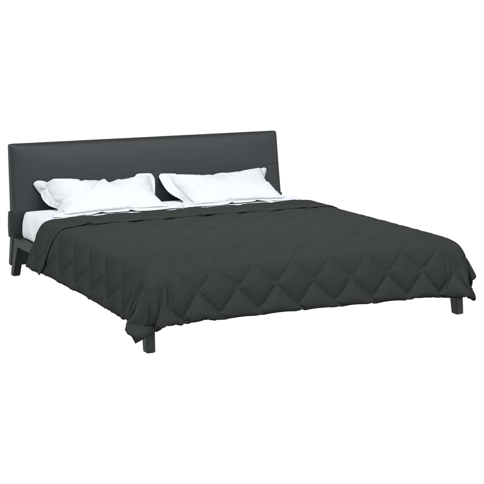 Vidaxl vol jaar dekbed antraciet 240 x 260 cm microfiber