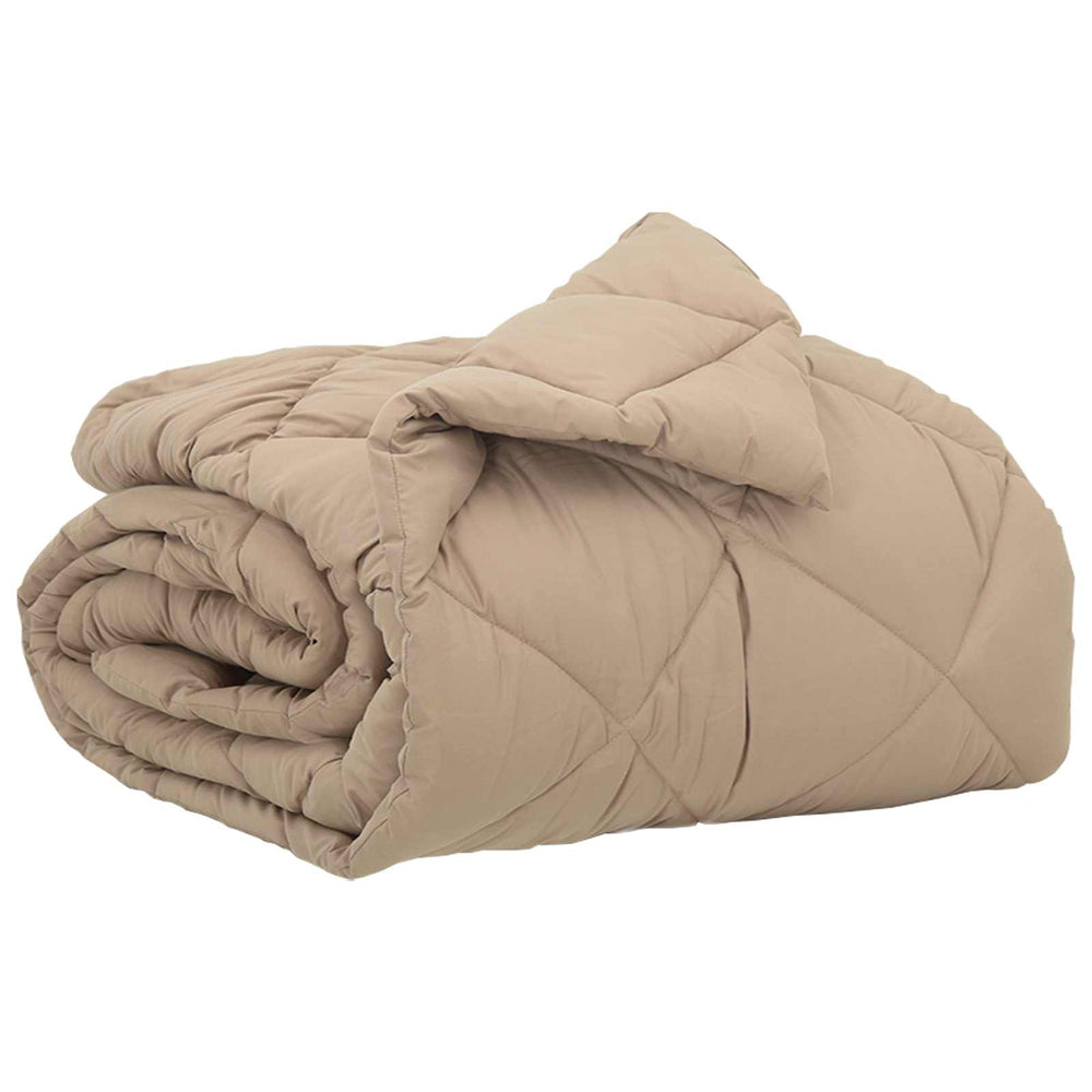 Vidaxl vol jaar dekbed taupe 220 x 155 cm microfiber