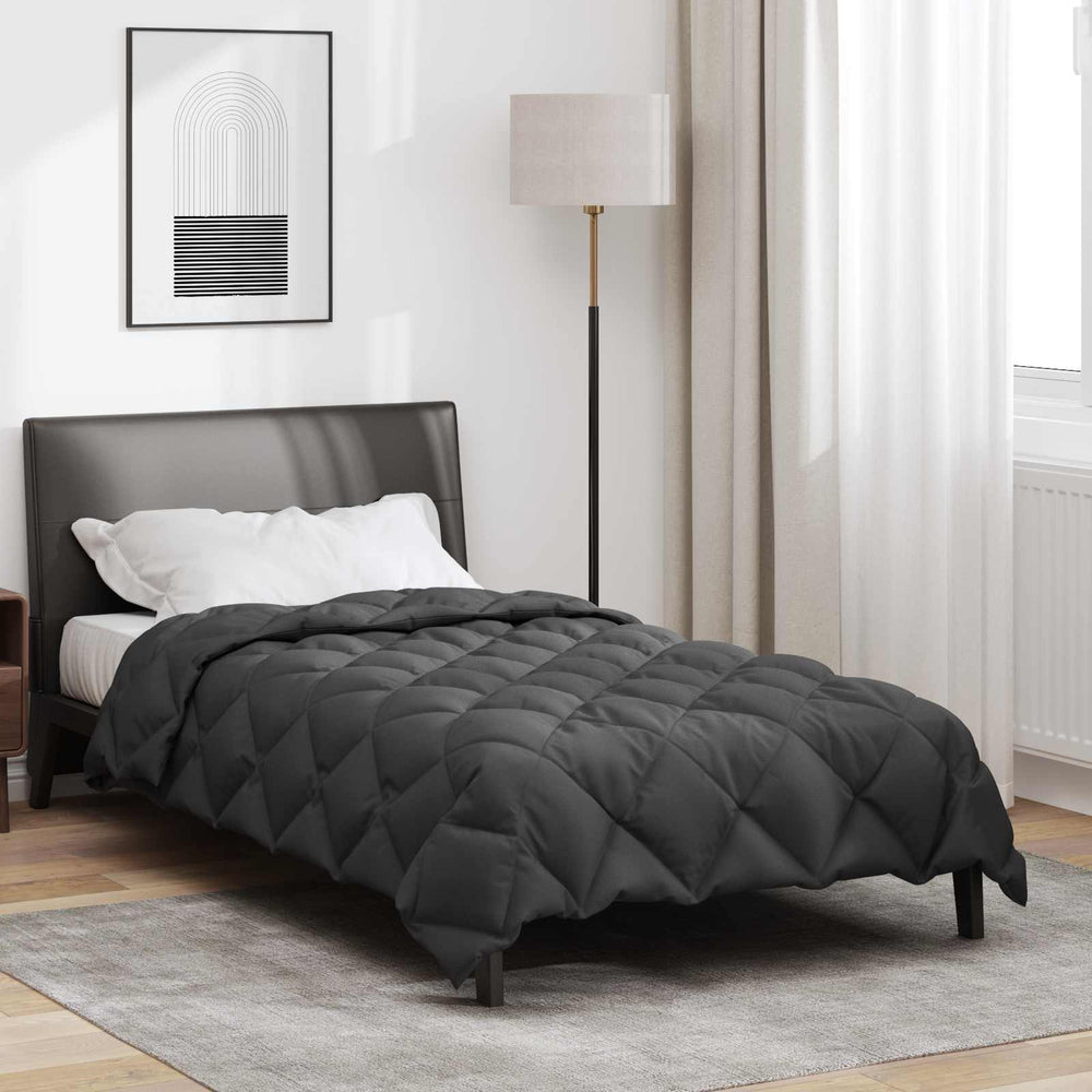 Vidaxl winter dekbed antraciet 220 x 140 cm microfiber