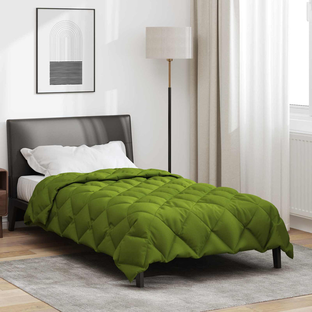 Vidaxl winter dekbed groen 200 x 140 cm microfiber