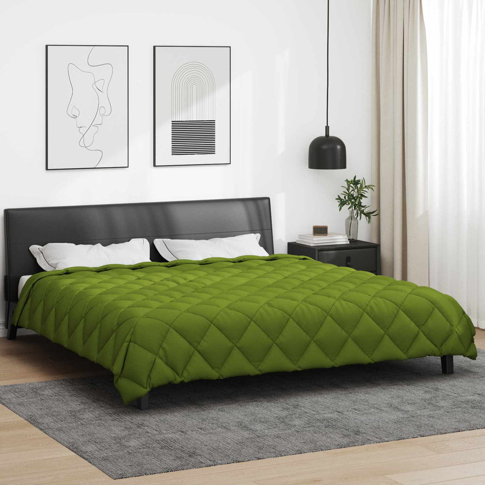 Vidaxl winter dekbed groen 220 x 240 cm microfiber