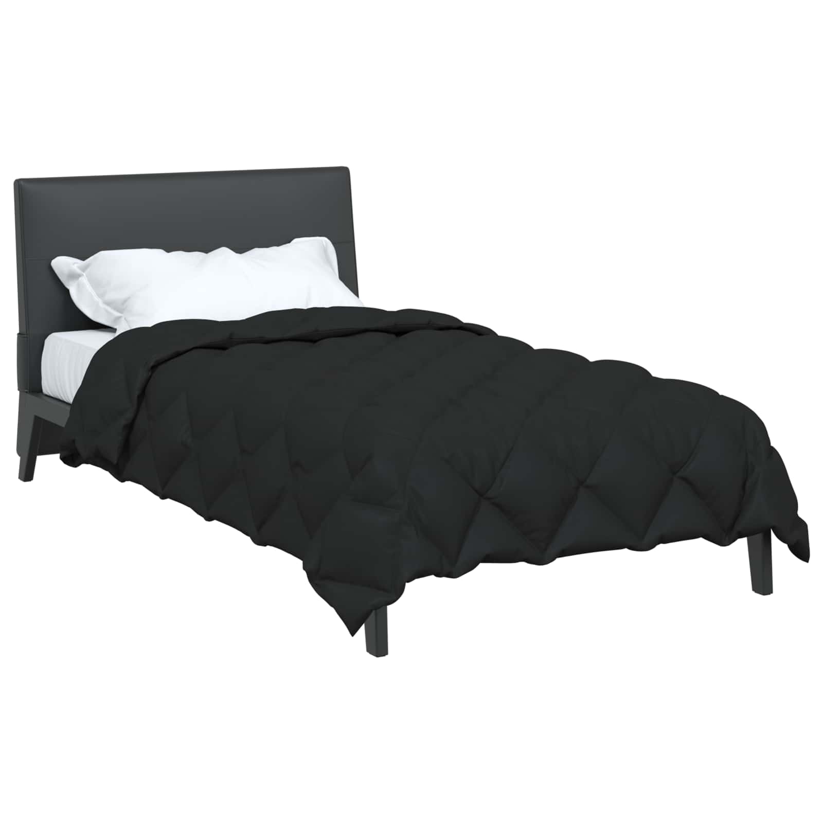 Vidaxl winter dekbed zwart 200 x 140 cm microfiber