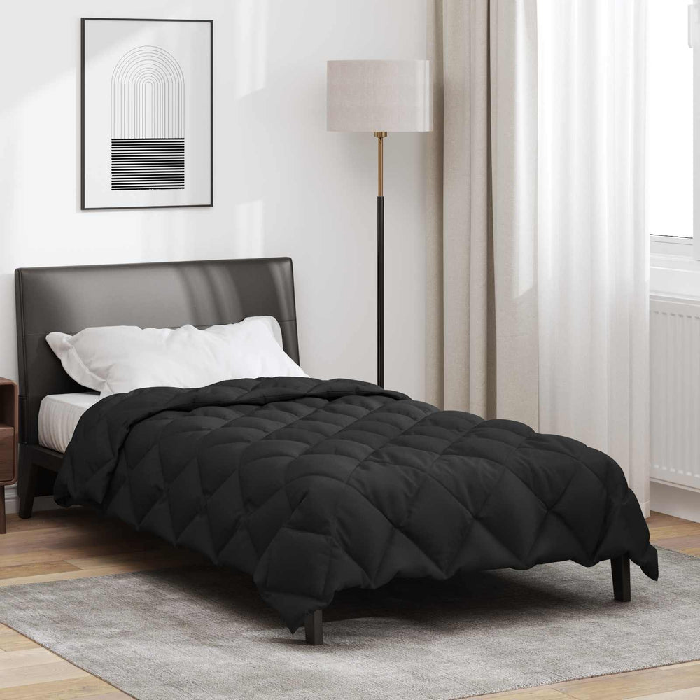 Vidaxl winter dekbed zwart 220 x 140 cm microfiber