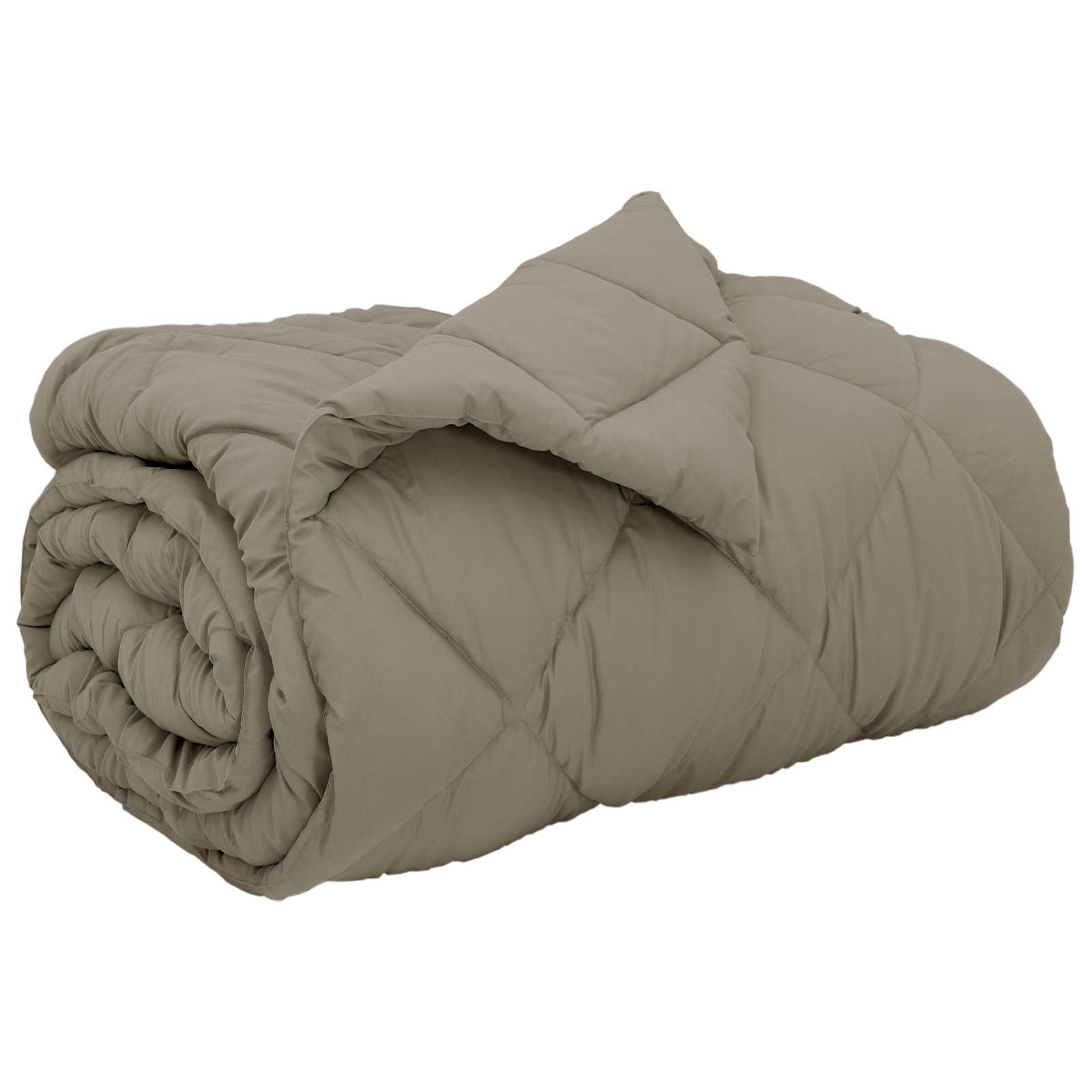 Vidaxl winter dekbed lichtgrijs 200 x 135 cm microfiber