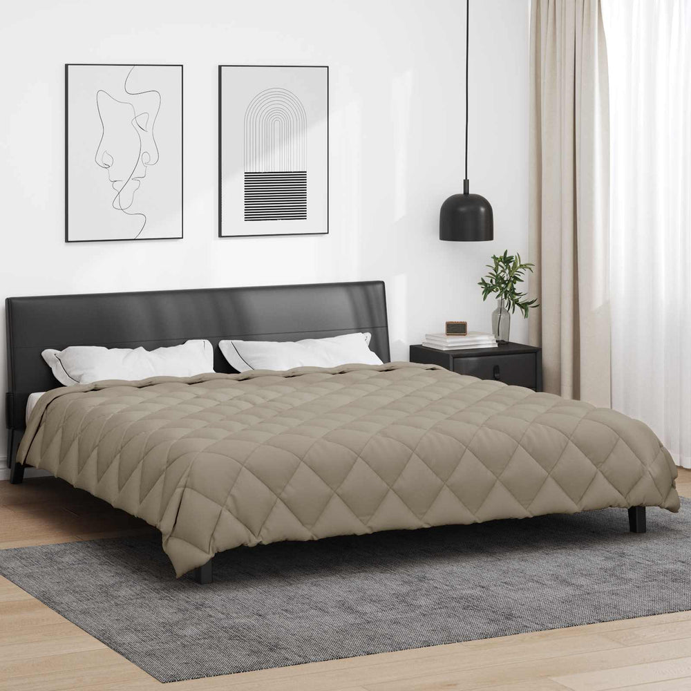 Vidaxl winter dekbed lichtgrijs 240 x 200 cm microfiber