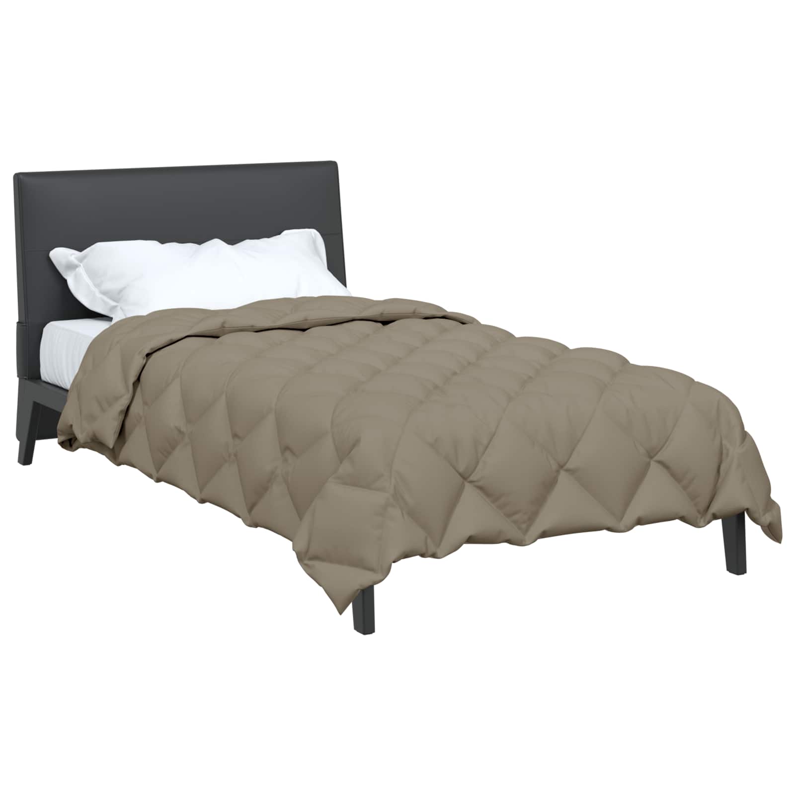 Vidaxl winter dekbed lichtgrijs 220 x 155 cm microfiber