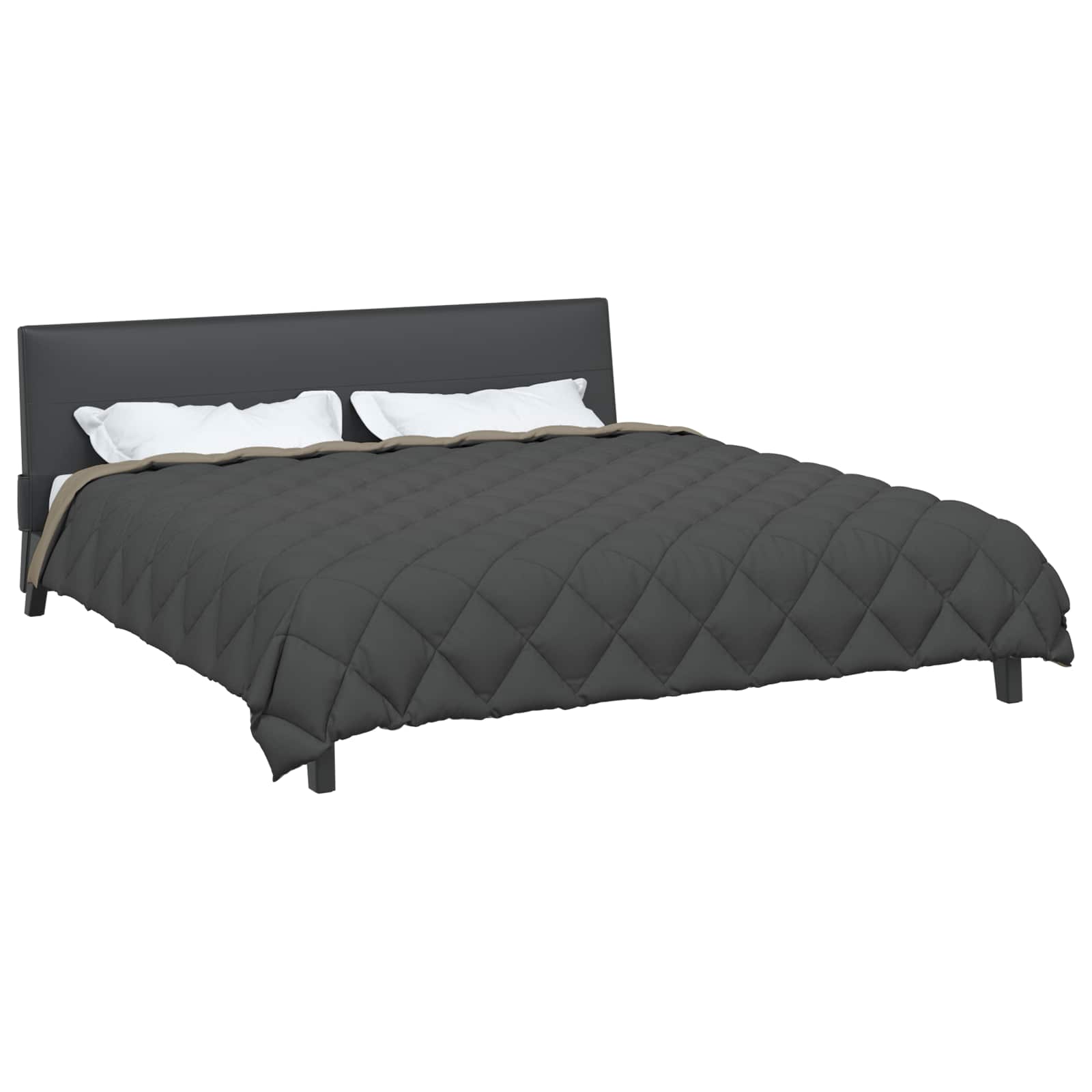 Vidaxl winter dekbed lichtgrijs en antraciet 220 x 240 cm microfiber