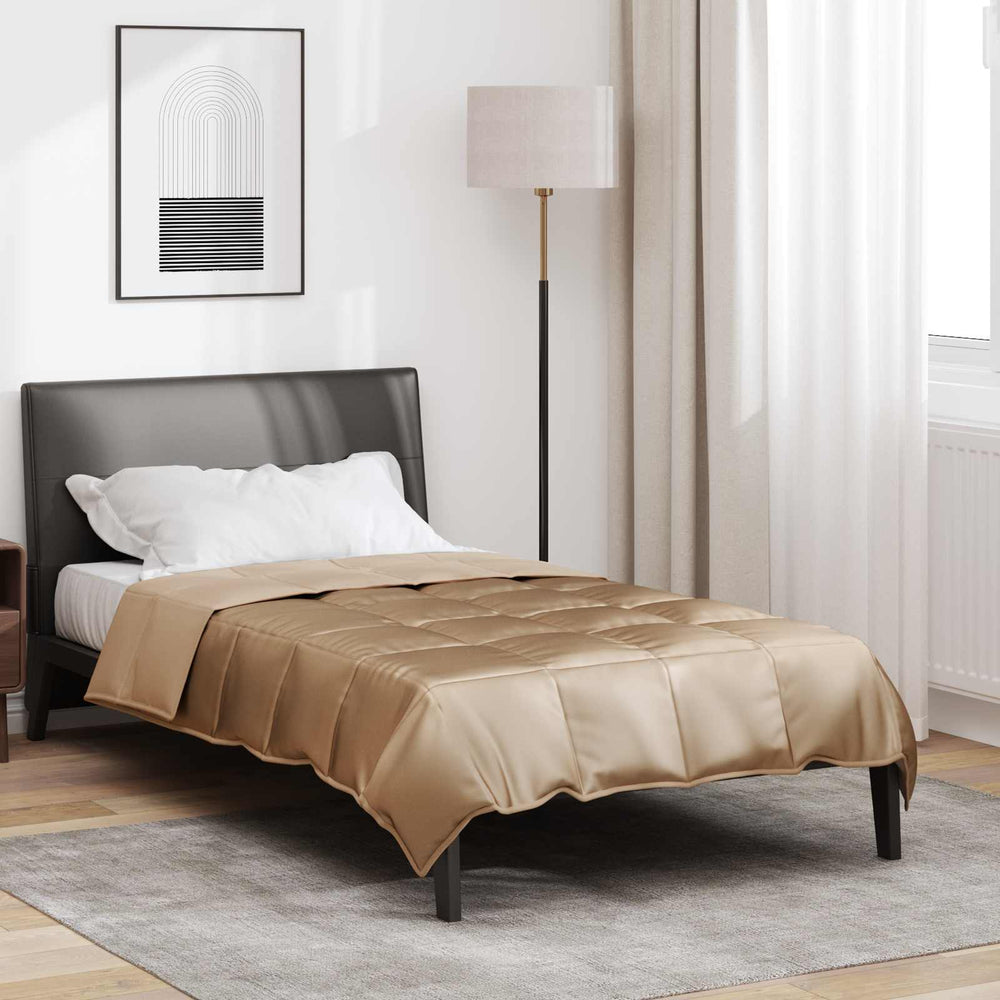 Vidaxl vol jaar dekbed goud 220 x 155 cm satijn en microfiber