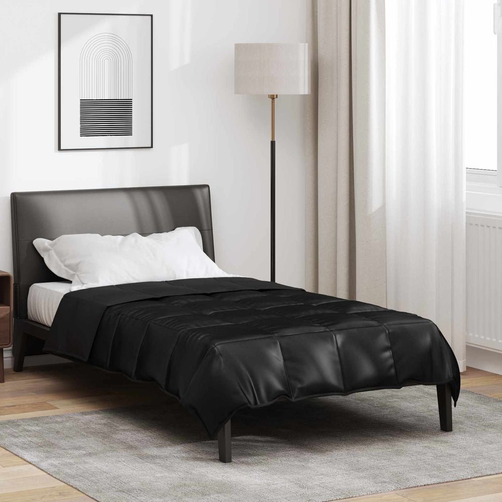 Vidaxl vol jaar dekbed zwart 200 x 135 cm satijn en microfiber