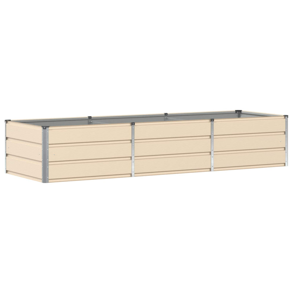 Vidaxl plantenbak ivoor 240 x 80 x 45 cm staal