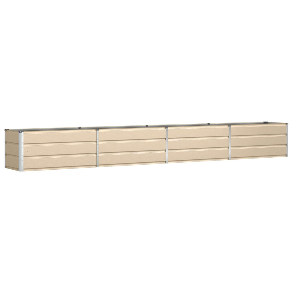 Vidaxl plantenbak ivoor 480 x 50 x 45 cm gegalvaniseerd staal