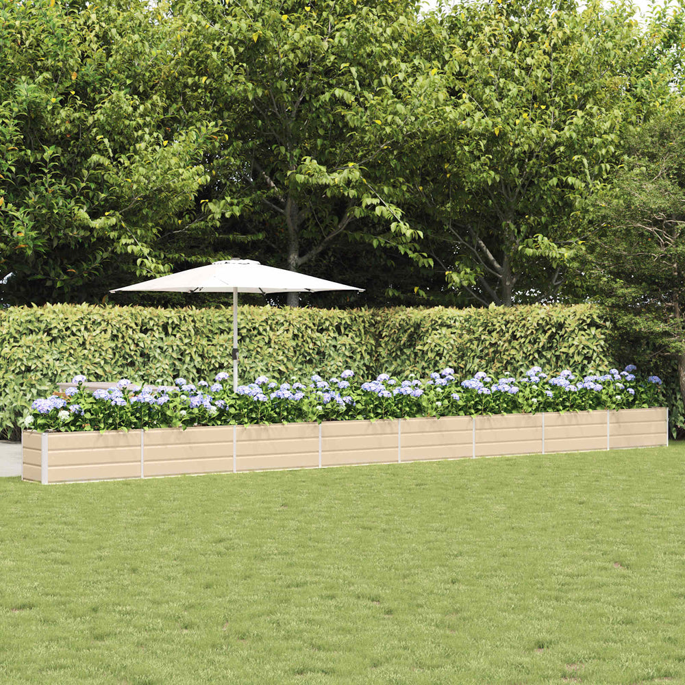 Vidaxl plantenbak ivoor 480 x 50 x 45 cm gegalvaniseerd staal