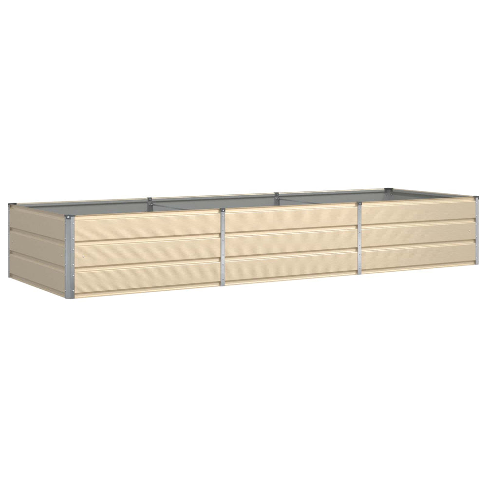 Vidaxl plantenbak ivoor 195 x 100 x 45 cm gegalvaniseerd staal