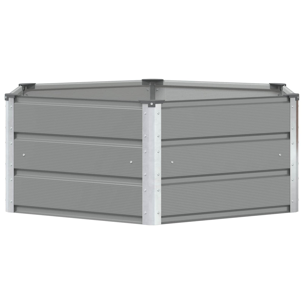 Vidaxl plantenbak lichtgrijs 129 x 129 x 45 cm staal