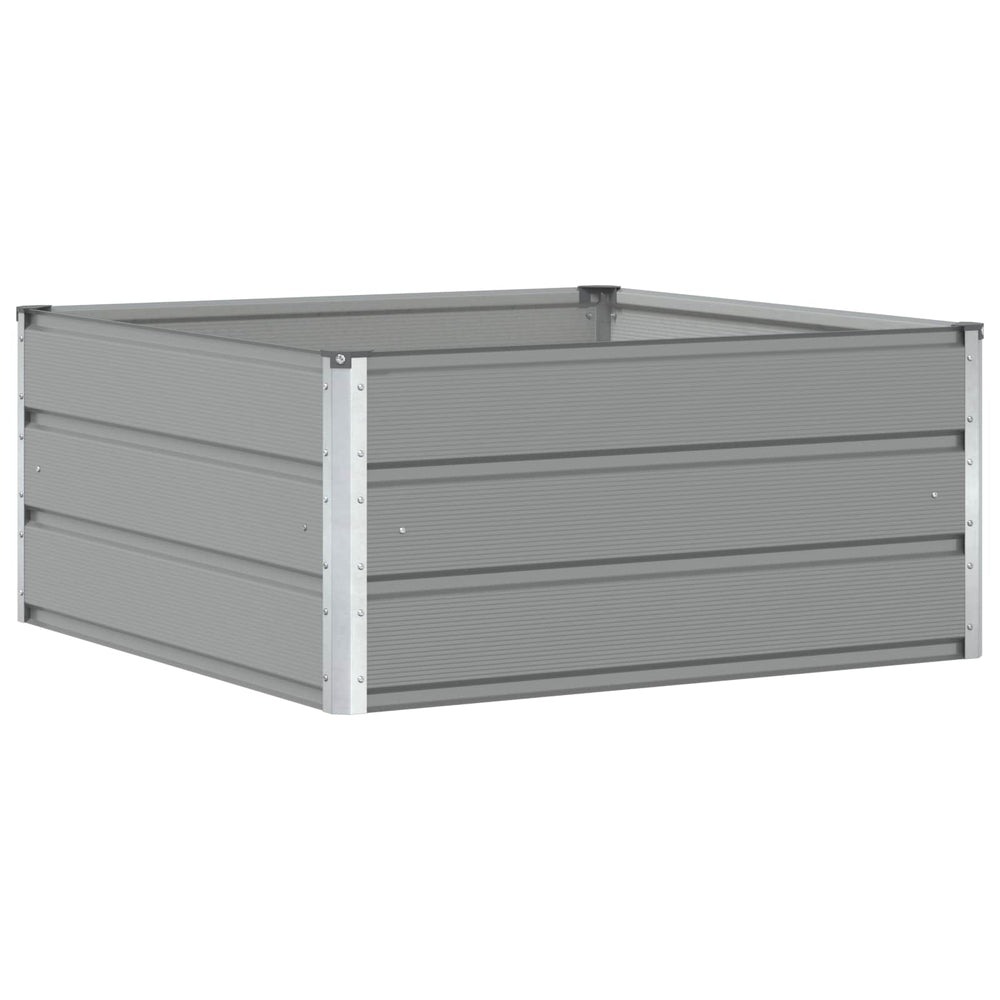 Vidaxl plantenbak lichtgrijs 100 x 100 x 45 cm staal
