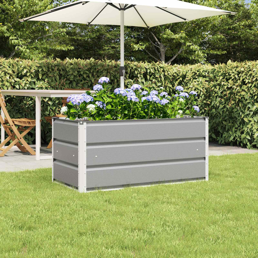 Vidaxl plantenbak lichtgrijs 100 x 50 x 45 cm gegalvaniseerd staal