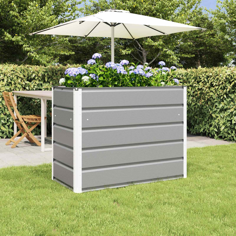 Vidaxl plantenbak lichtgrijs 480 x 50 x 45 cm gegalvaniseerd staal