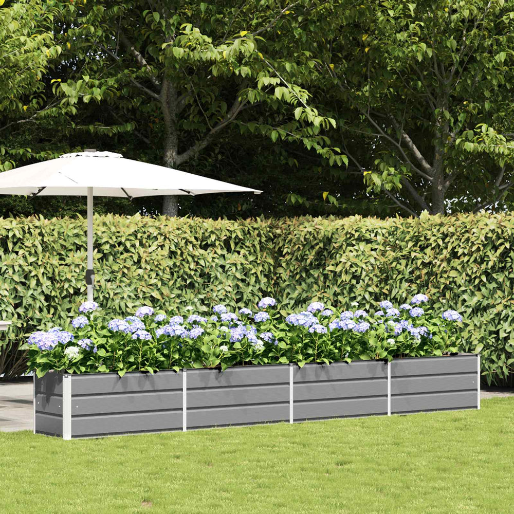 Vidaxl plantenbak lichtgrijs 480 x 50 x 45 cm gegalvaniseerd staal
