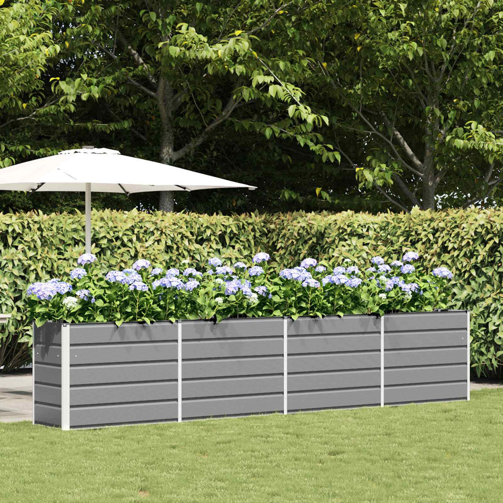 Vidaxl plantenbak lichtgrijs 480 x 50 x 45 cm gegalvaniseerd staal