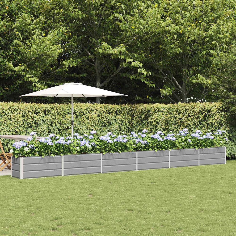 Vidaxl plantenbak lichtgrijs 480 x 50 x 45 cm gegalvaniseerd staal