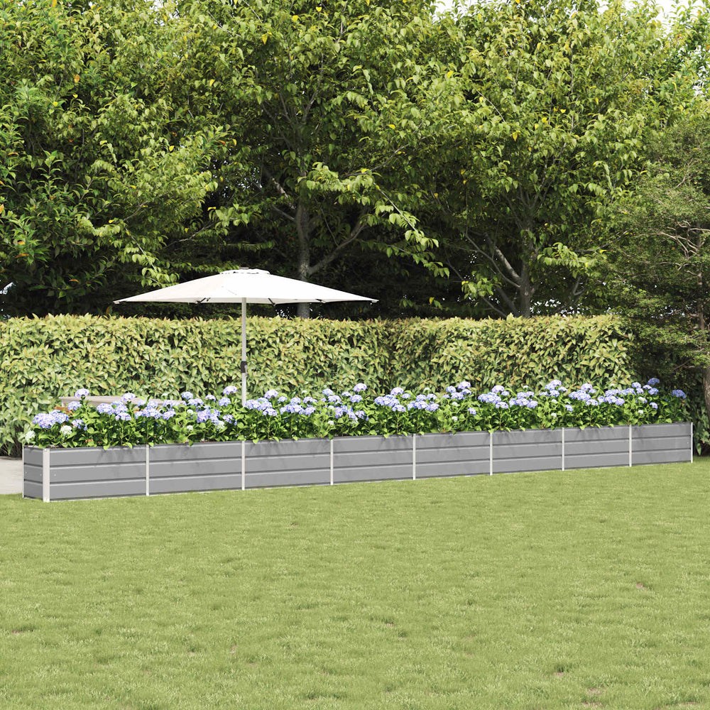 Vidaxl plantenbak lichtgrijs 480 x 50 x 45 cm gegalvaniseerd staal