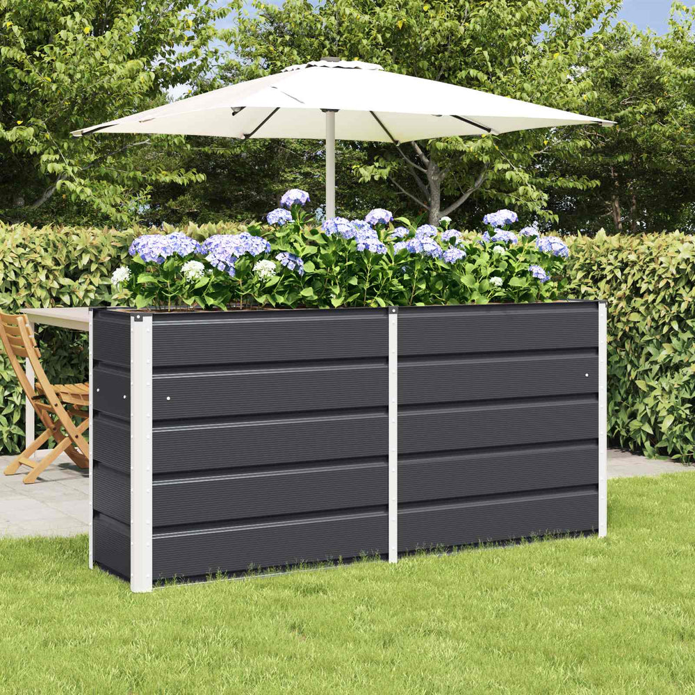 Vidaxl plantenbak antraciet 160 x 40 x 75 cm staal