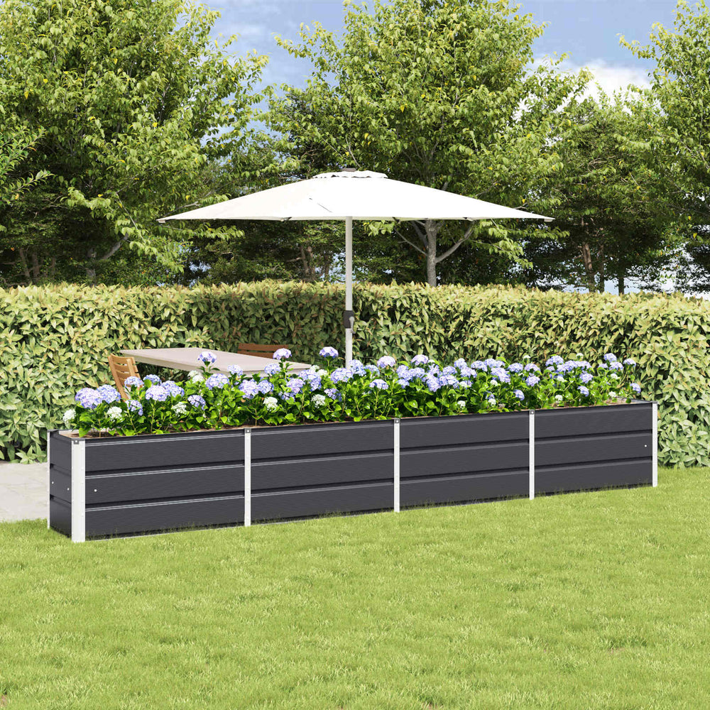 Vidaxl plantenbak antraciet 320 x 40 x 45 cm staal