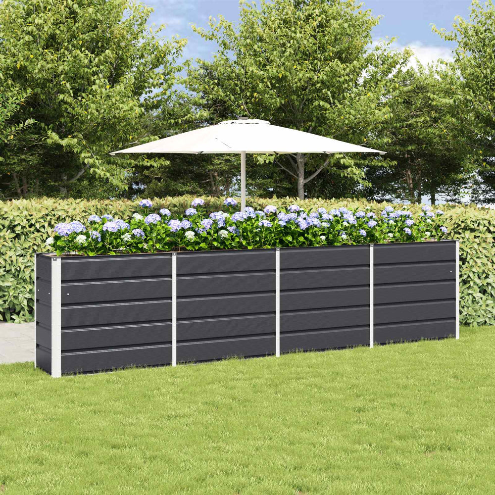 Vidaxl plantenbak antraciet 160 x 40 x 75 cm staal